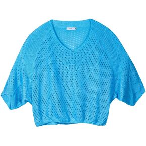Crochet Swimsuit Cover Up - Double V Mesh Knit Bikini & Bathing Suit Coverup for Women - Women's Swimwear Coverups