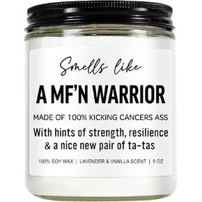 Funny Breast Cancer Survivor Candle, Breast Cancer Gifts for Woman, Cancer Care Gifts for Women, After Breast Surgery Gifts, Mastectomy, Comfort Items for Chemo Patients, Cancer in Kuwait