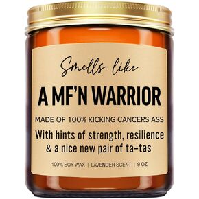 Funny Breast Cancer Survivor Candle, Breast Cancer Gifts for Woman, Cancer Care Gifts for Women, After Breast Surgery Gifts, Mastectomy, Comfort Items for Chemo Patients, Cancer