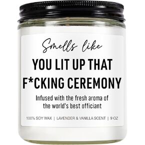 Funny Officiant Candle, Officiant Gifts, Wedding Officiant Gifts, Officiant Gifts for Wedding Day, Officiant Proposal, Thank You Gifts for Wedding Officiant, Best Officiant Gifts