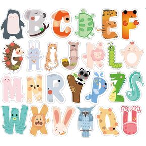 Fruits and Food Thick Gel Clings Window Decals 21Pcs Removable and Reusable Cute Fruits Thick Gel Clings Vegetables Window Clings Stickers Fruits Party Supplies Decor for Kids Adults (Letter)