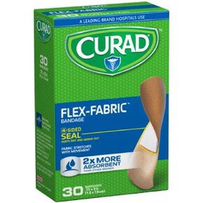 Curad Flex-Fabric, 3/4 Inches X 3 Inches bandages (Pack of 30)