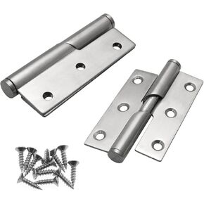 2pcs Stainless Steel Lifting Hinge 3" Rising Butt Handed Lift Off Door Hinge Left