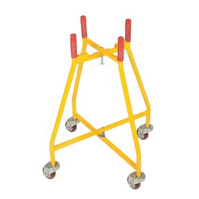 Vestil PDOL-26 Ergonomic Elevated Bucket and Pail Dolly, 100 lb. Capacity, Yellow