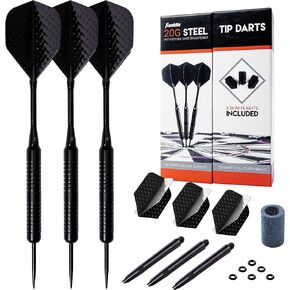 Franklin Sports Steel Tip Dart Set - Game Room Ready with Standard Flights, Slim Flights, Nylon and Aluminum Shaft - Perfect for Family Game Room Fun with Friends