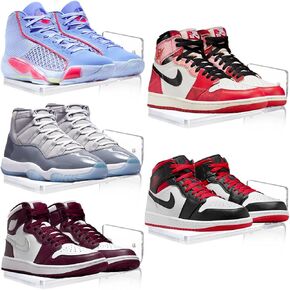 Shoe Floating Display Shelves Wall Mount Set of 5 - Sturdy Acrylic Levitating Sneakers Shelves - Easy to Install, Display Your Top Shoes… in Saudi Arabia