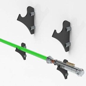 WANLIAN Lightsaber Rack, Wall-Mounted Lightsaber Rack, Suitable for Swords, 1 Pair of Lightsaber Sabers