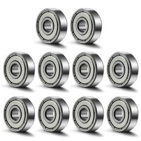 Donepart 606ZZ Small Bearings 6mmx17mmx6mm Double Metal Shielded Precision Miniature Bearings for Fidget Spinner Skateboard Mini Motors, etc. (10 Pcs)