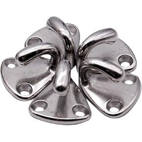 5Pcs Marine Stainless Steel 316 Fender Hook Carabiner Pad Eye Hooks Mini Snap Attach Rope Boat Sail Tug Ship Coat Hooks Hardware (Type:Hook)