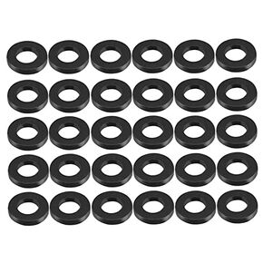 30Pcs M10 Rubber Flat Washers 19mm OD 10mm ID 3mm Thickness for Faucet Pipe Water Hose.