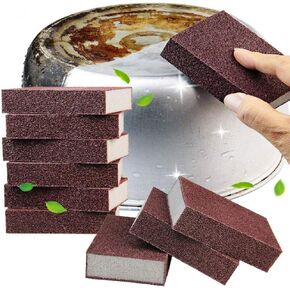 Carborundum Sponges Nano Magic Emery Cleaning Sponge Rust Sponge for Pots and Pans Rust Remover Carborundum Nano Sponge (10 Pack)