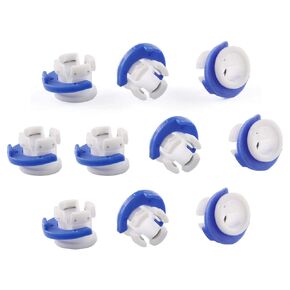 E-outstanding 10 Set White Fixed Bowden Tube Clamps and Blue Pipe Horse Clips Shoe Coupling Collet Part Accessories for Ultimaker 3D Printer Parts Coupling Accessory Fixed 6mm Tube
