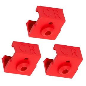 3 Packs Heater Block Silicone Cover for Creality 3D CR-6 SE/MAX/CR200B/FVDZ/CR-380/CR-Z2/CR-5060 Pro/CR-5 Pro H 3D Printer Parts & Accessories Red Color