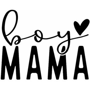 Boy Mama Mom Heart NOK Decal Vinyl Sticker |Cars Trucks Vans Walls Laptop| Black |5.5 x 4.3 in|NOK1887