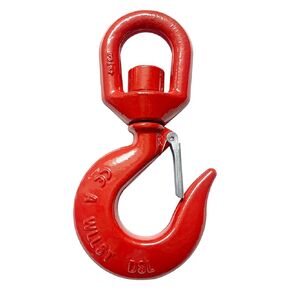 5Ton Swivel Lifting Hook,Heavy Duty Slip Hooks with Safety Latch 3/4'' Trade,11023Lbs Working Load Limit Chain Hook for Lifting Port Transportation and More