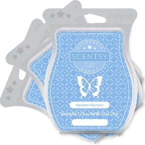 Scentsy, Newborn Nursery, Wickless Candle Tart Warmer Wax 3.2 Oz Bar, 3-Pack (3)