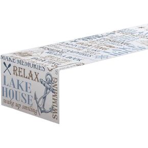 Nautical Beach Style Table Runner Lake House,14 Inches x 70 Inches