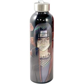 JUST FUNKY Naruto Shippuden Stainless Steel Water Bottle | 16 Oz Naruto Water Bottle Featuring Akatsuki | Kitchen Deco | Anime Water Bottle | Naruto Collection | Official Licensed