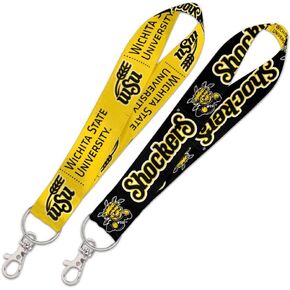 NCAA Wichita State University Shockers Key Strap with 6 Inch Loop and Swivel Lobster Clasp
