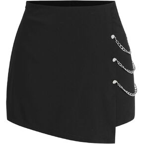 CIDER High Waist Solid Skort with Chain Curve & Plus in Saudi Arabia