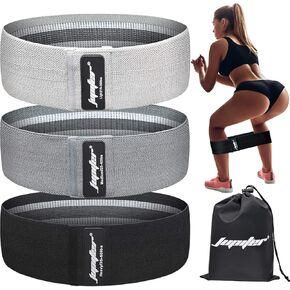 Resistance Bands for Legs and Butt, Exercise Bands Booty Bands Hip Bands Wide Workout Bands Sports for Squat Glute Hip Training (Set of 3)