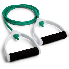Champion Sports Resistance Tube Bands for Men and Women, 10 lbs - 100 lbs Resistance - Durable Stretch Fitness Band for Strength Training, Stretching, Rehabilitation - Premium Home Workout Equipment