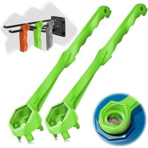 Bung Wrench, 3-in-1 Drum Wrench Upgraded, Aluminum Barrel Opener Tool for Opening 10 15 20 30 55 Gallon Drum, Fits 2" and 3/4" Bung Cap Red