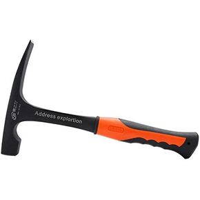 Forged Brick Hammer, Geologist Rock Pick, Bricklayer's/Mason's Hammer - 30 oz Masonary Tool with Forged Steel Construction & Shock Reduction Grip