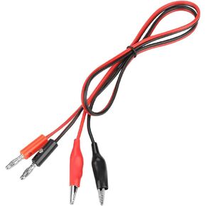 ASHATA Banana Plug to Clip Test, Output Cable Line Banana Plug Clip Wire 30V 5A for Adjustable DC Regulated Power Supply