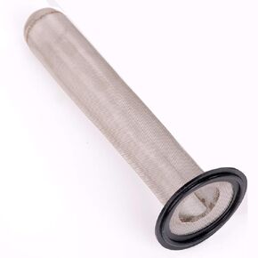 Tri-clamp Sock Screen Gasket, EPDM, 60 Mesh, 1.5" Clamp Size, 6" Length. Pharmaceutical Grade Mesh Sock