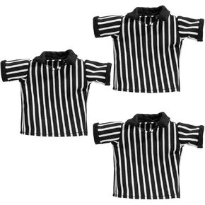 Set of 3 Cloth Referee Shirts for Wrestling Action Figures