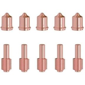 KEMAO 5Pcs 220671 Nozzle 5Pcs 220669 Electrode Tips Fit for PMX45 T45 M/V Plasma Cutting Torch Consumables