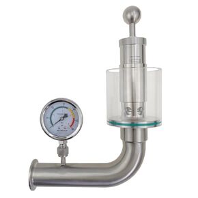 1.5'' Tri Clamp Spunding Valve with Three-Colour Manometer Stainless Steel SS304 Adjustable Pressure Relief Valve Scale bar-psi