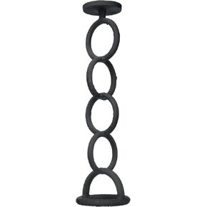 Mud Pie Large Chain Link Candlestick, Black