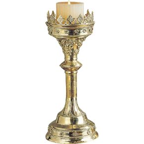 Design Toscano TE1038-Parent Chartres Cathedral Gothic Estate Candlestick Size: 19",Grande