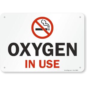 SmartSign "Oxygen in Use" Sign | 7" x 10" Plastic