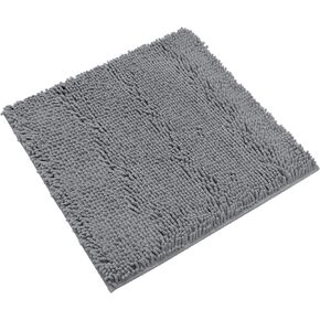 Non-Slip Bath Rug,Extra Soft Microfiber Bedroom Shag Carpet with Anti-Slip Backing,Water/Dust Absorbent Fast Dry Shower Mat,Sound Insulated Stairs Pad,Machine Washable (Dark Grey,12 x 19 Inches)