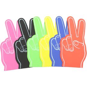 Sport Gloves 6pcs Foam Fingers Work-out Gloves Exercise Gloves Party Supplies Cheer Props Sports Events Fingers Cheerleading Foam Hand Foam Hands Pointer Girl Eva Sports Gloves