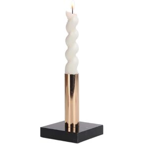 Marble Candle Holder Set of 2 - White Candlestick Holders Fits 3/4 inch Thick Candle - Nordic Style Candle Holder for Home Decor - Decorative Candlestick Holder for Table Centerpieces Wedding Dinning