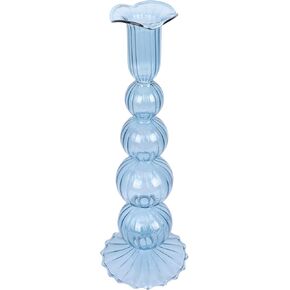 Dining Table Candlestick Candle Stick Candle Holder 1pc Exquisite Candle Holder Romantic Dining Table Candle Stick Wedding Decor (Blue) Glass Candle Holder Vintage Candle Holders Stand