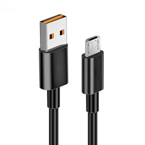 USB Micro Charging Cord 6.6ft Fit for Simplehuman Mirror 5" 8" Round Lighted Makeup Mirror - Black (White)