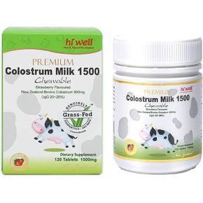 Hi Well Premium Grass-Fed Colostrum Milk 1500 120Tablets