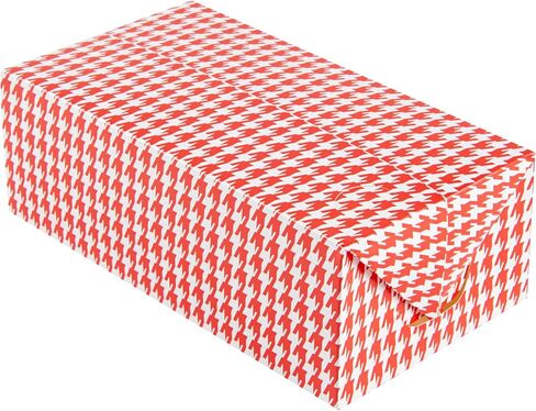 Restaurantware Bio Tek 47 Ounce To Go Boxes, 400 Rectangle Take Out Food Containers - Fast Top Closure, Disposable, Black Houndstooth Paper Carry Out Containers, For Burgers Or Fried Chicken in Saudi Arabia