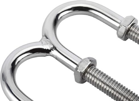 NovelBee 2pcs Boat Stern Bow Eye Double U Bolts,Tie Down U Bolt Marine Stainless Pontoon Boat Stern Eye with Nuts and Washers (2) in Saudi Arabia