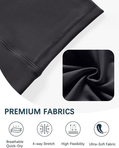 voenxe High Waisted Biker Shorts Women,6" Tummy Control Workout Gym Soft Shorts for Yoga Running,Spandex No Front Seam,2 Pack in Kuwait