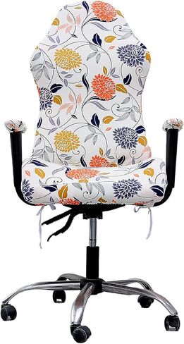 HAOYONG Gaming Chair Cover, Jacquard Stretchy Office Computer Chair Slipcover Boss Chair Covers Universal Rotating Chair Cover Computer Chair Seat Protector with with 2 Armrest Covers in Saudi Arabia