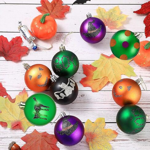 زخارف الهالوين لشجرة الهالوين - زينة الهالوين للشجرة - حزمة من 24 زينة للهالوين لشجرة الهالوين/أشجار عيد الميلاد - ديكور شجرة الهالوين الصغيرة للهالوين in Kuwait