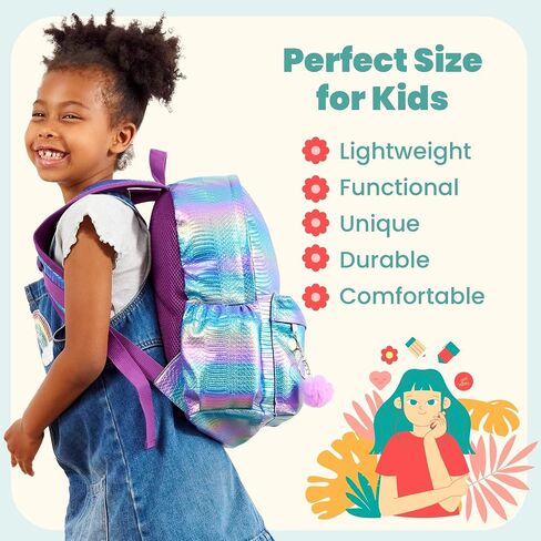 Mermaid Backpacks for Girls - Girls Backpack for School Kindergarten Elementary - School Backpack for Kids Cute Backpack - Kids Backpack for Girls School Backpack - Toddler Backpack Bookbags for Girls in Saudi Arabia