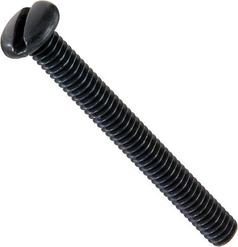 Small Parts Steel Pan Head Machine Screw, Black Oxide Finish, Meets ASME B18.6.3, Slotted Drive, #8-32 Thread Size, 1-1/2" Length, Fully Threaded, Imported (Pack of 100) in Saudi Arabia