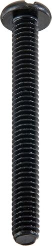 Small Parts Steel Pan Head Machine Screw, Black Oxide Finish, Meets ASME B18.6.3, Slotted Drive, #8-32 Thread Size, 1-1/2" Length, Fully Threaded, Imported (Pack of 100) in Saudi Arabia